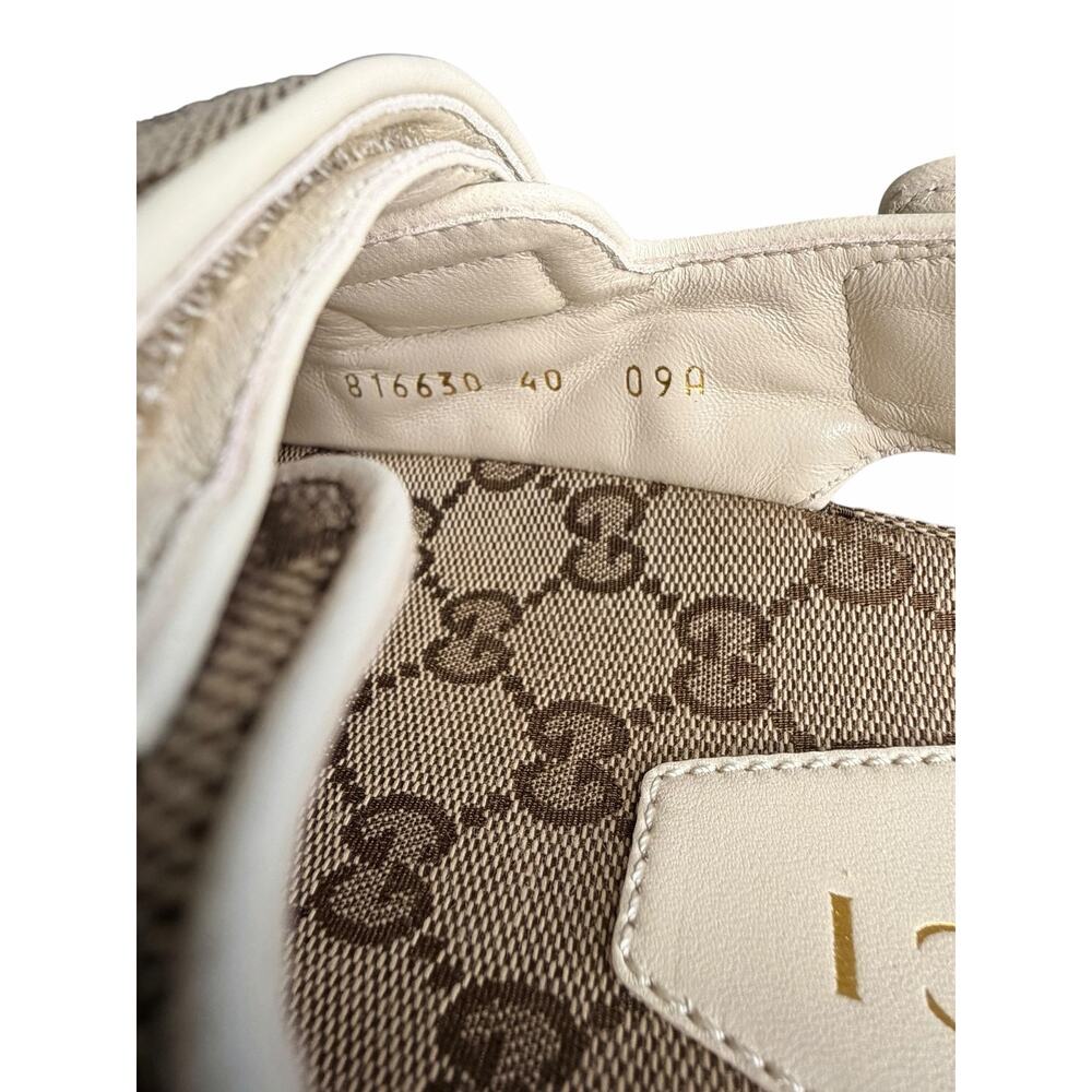 Gucci NIB Marmont GG Canvas Sandal in Beige Monogram Size 40 - Picture 7 of 12